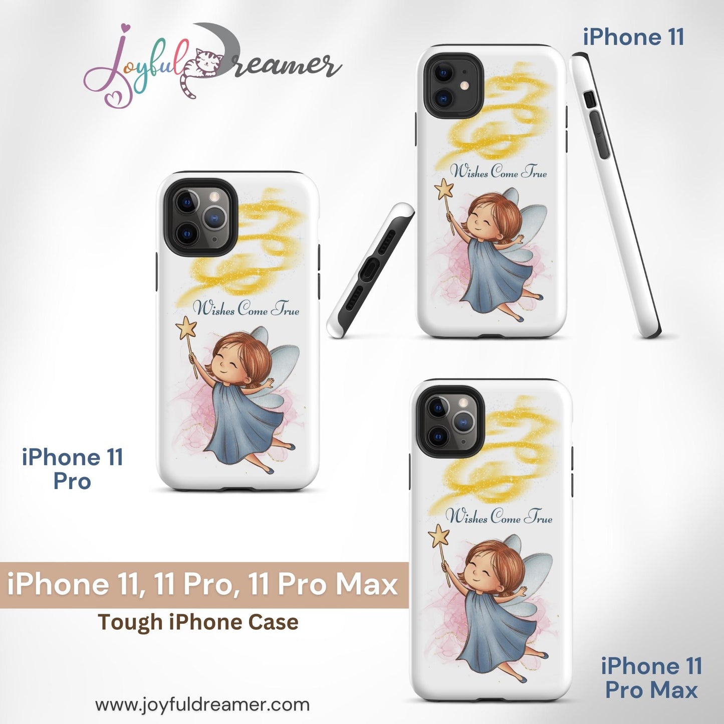 Tough case for iPhone 11, 12, 13, 14, 15, 16 Variations | Wishes Come True - Blue Fairy