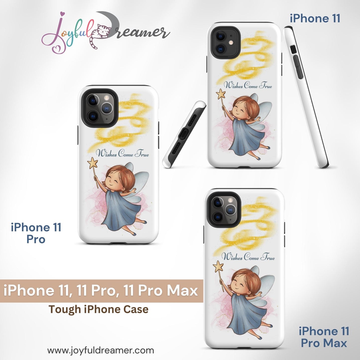 Tough case for iPhone 11, 12, 13, 14, 15 Variations | Wishes Come True - Blue Fairy