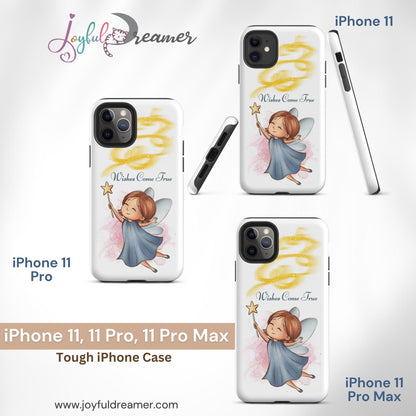 Tough case for iPhone 11, 12, 13, 14, 15, 16 Variations | Wishes Come True - Blue Fairy