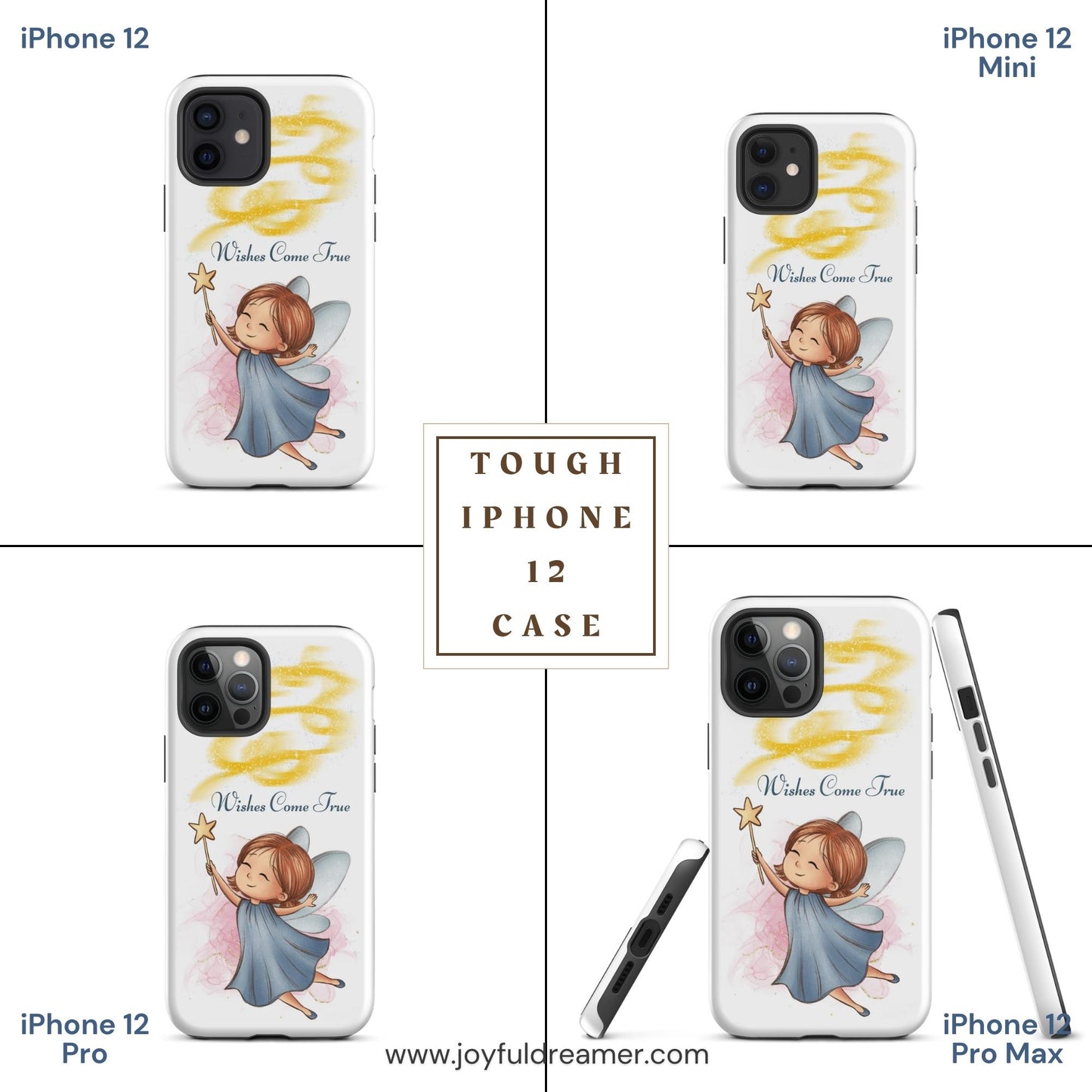 Tough case for iPhone 11, 12, 13, 14, 15, 16 Variations | Wishes Come True - Blue Fairy