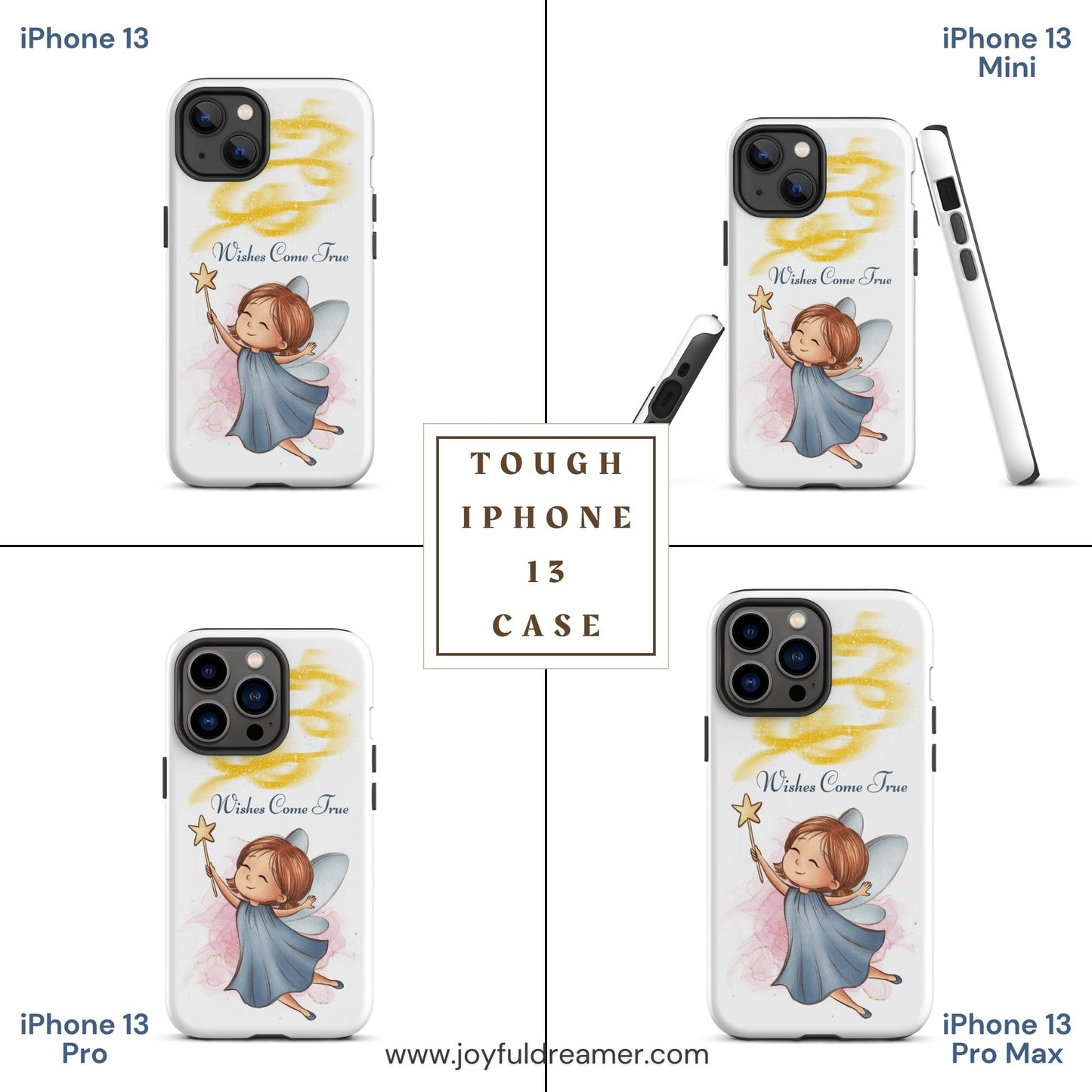 Tough case for iPhone 11, 12, 13, 14, 15, 16 Variations | Wishes Come True - Blue Fairy