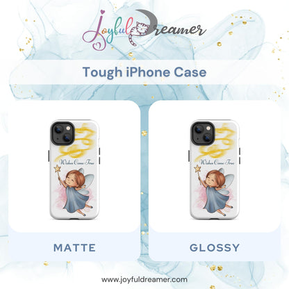 Tough case for iPhone 11, 12, 13, 14, 15, 16 Variations | Wishes Come True - Blue Fairy