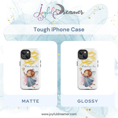 Tough case for iPhone 11, 12, 13, 14, 15 Variations | Wishes Come True - Blue Fairy