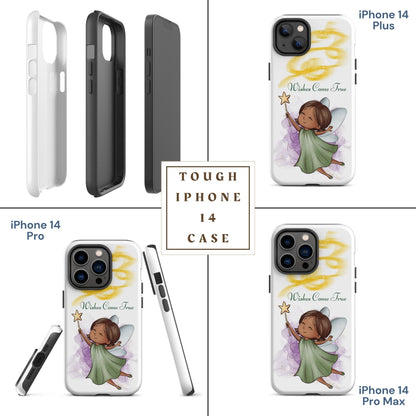 Tough case for iPhone 11, 12, 13, 14, 15, 16 Variations | Wishes Come True - Green Fairy