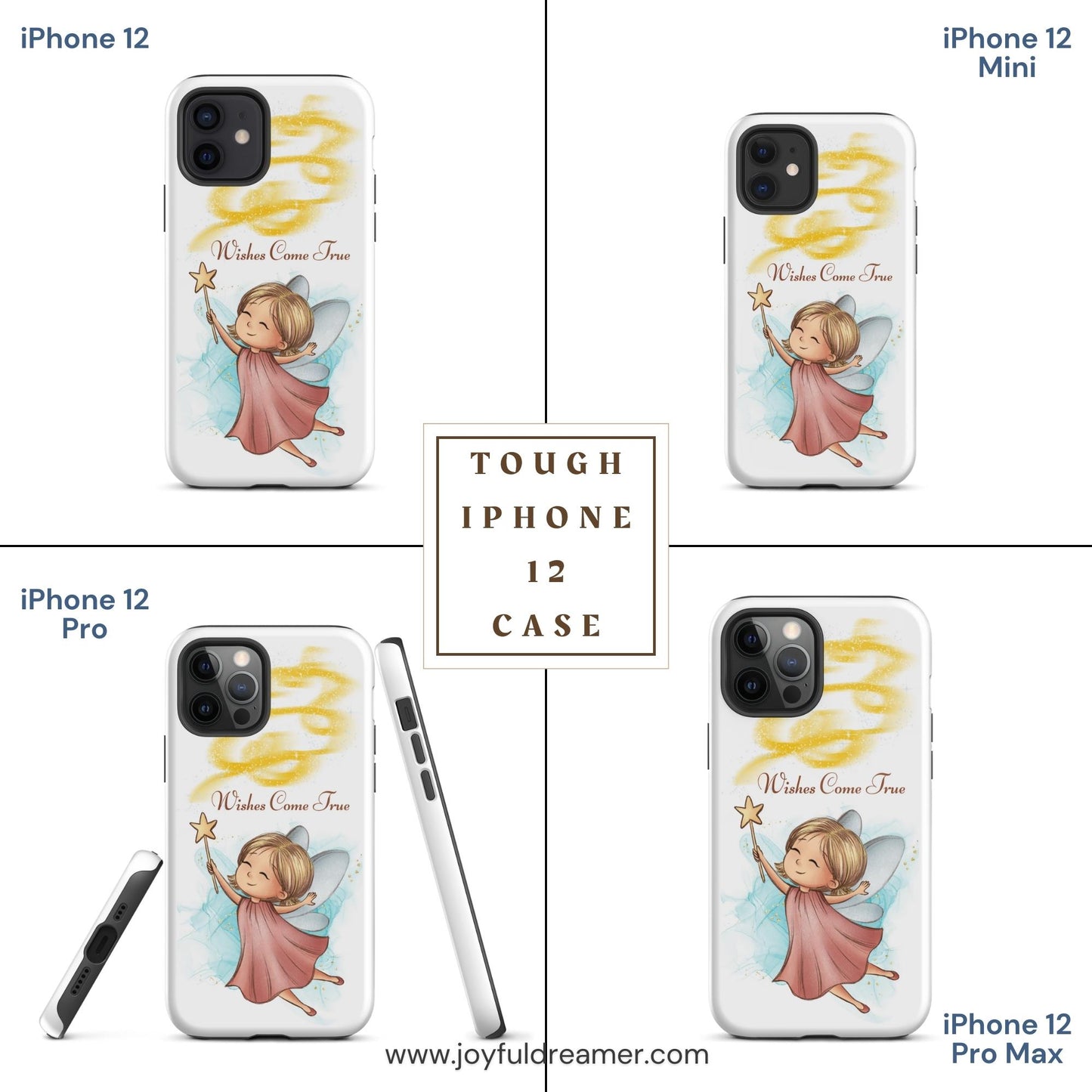 Tough case for iPhone 11, 12, 13, 14, 15 Variations | Wishes Come True - Pink Fairy