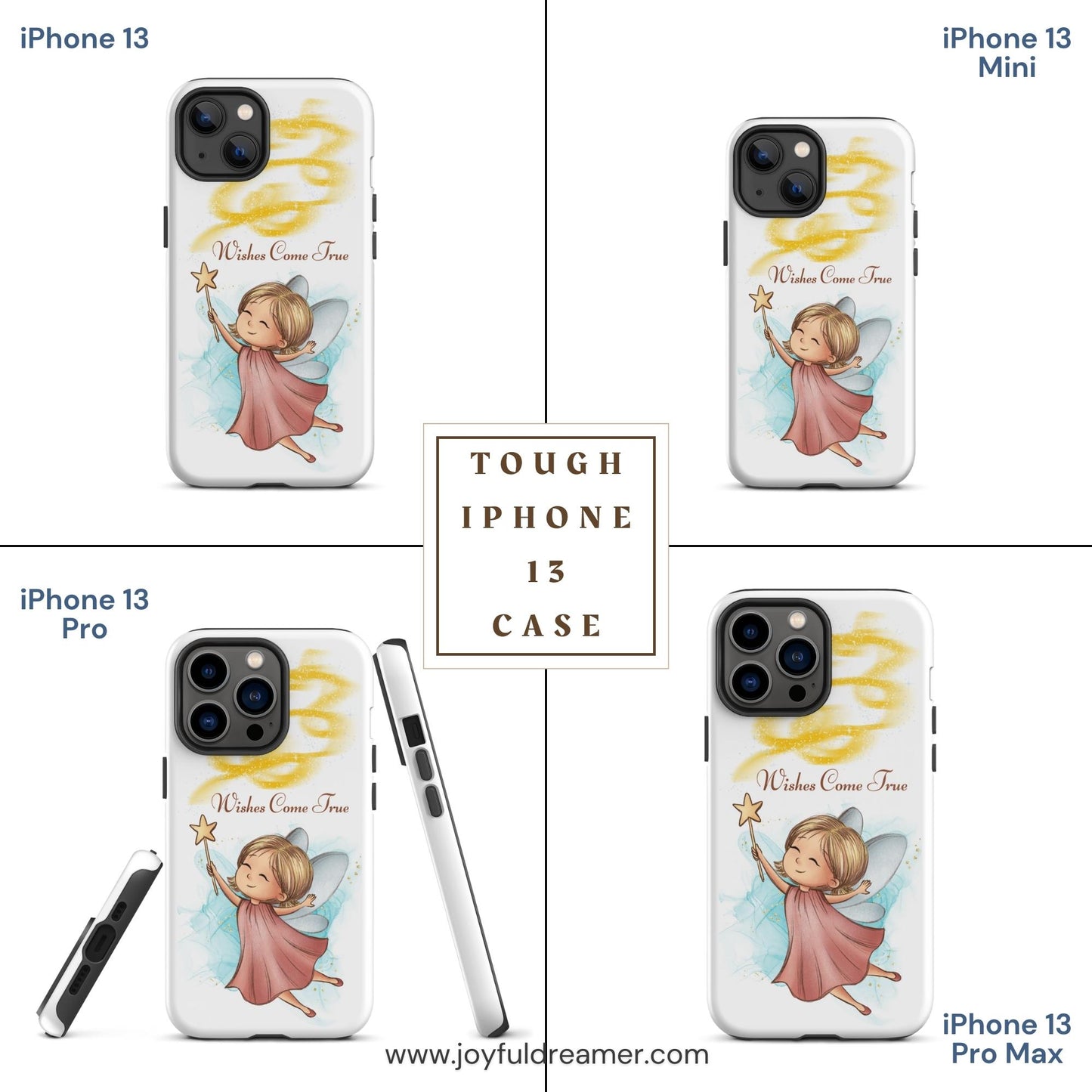 Tough case for iPhone 11, 12, 13, 14, 15, 16 Variations | Wishes Come True - Pink Fairy