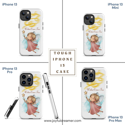 Tough case for iPhone 11, 12, 13, 14, 15, 16 Variations | Wishes Come True - Pink Fairy