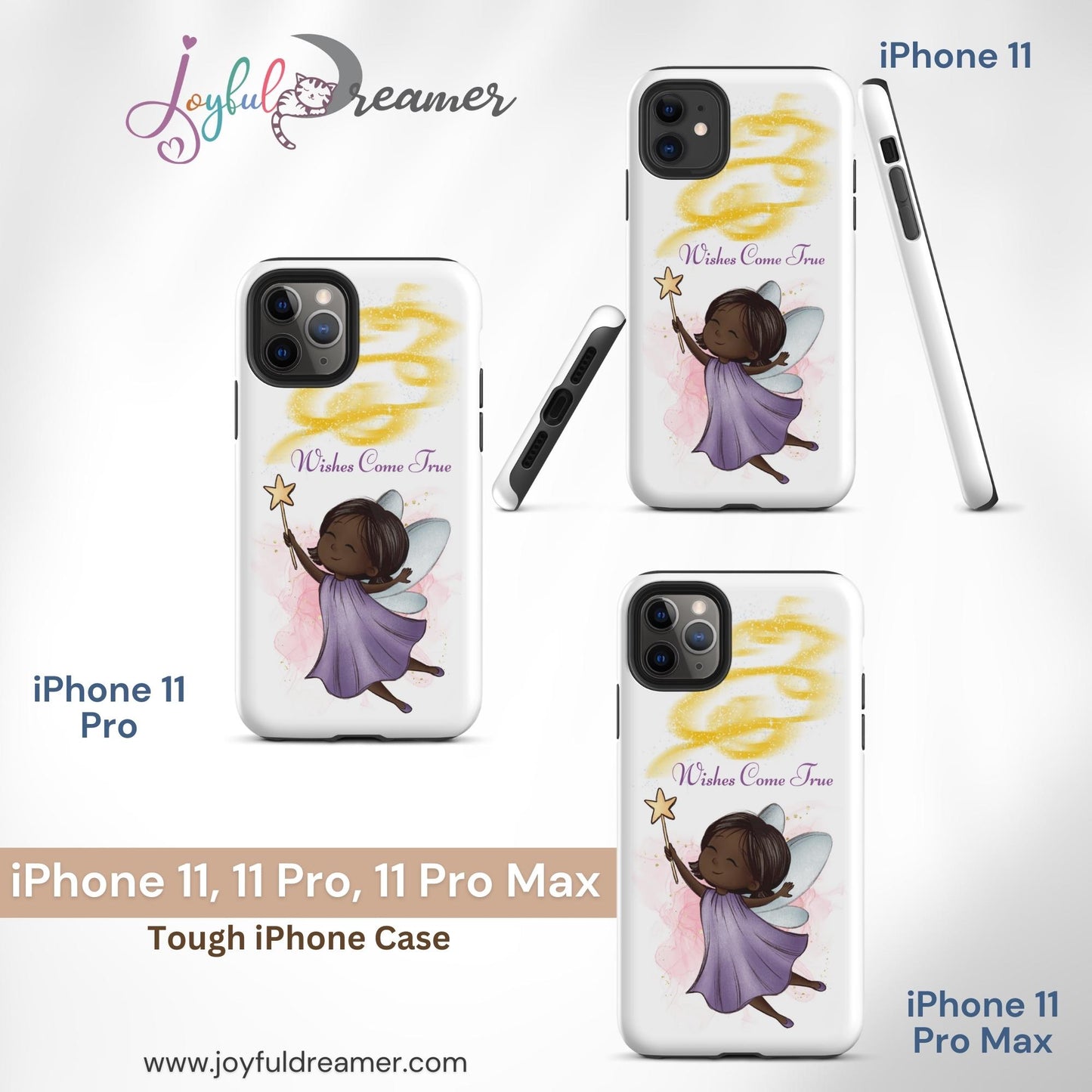 Tough case for iPhone 11, 12, 13, 14, 15 Variations | Wishes Come True - Purple Fairy
