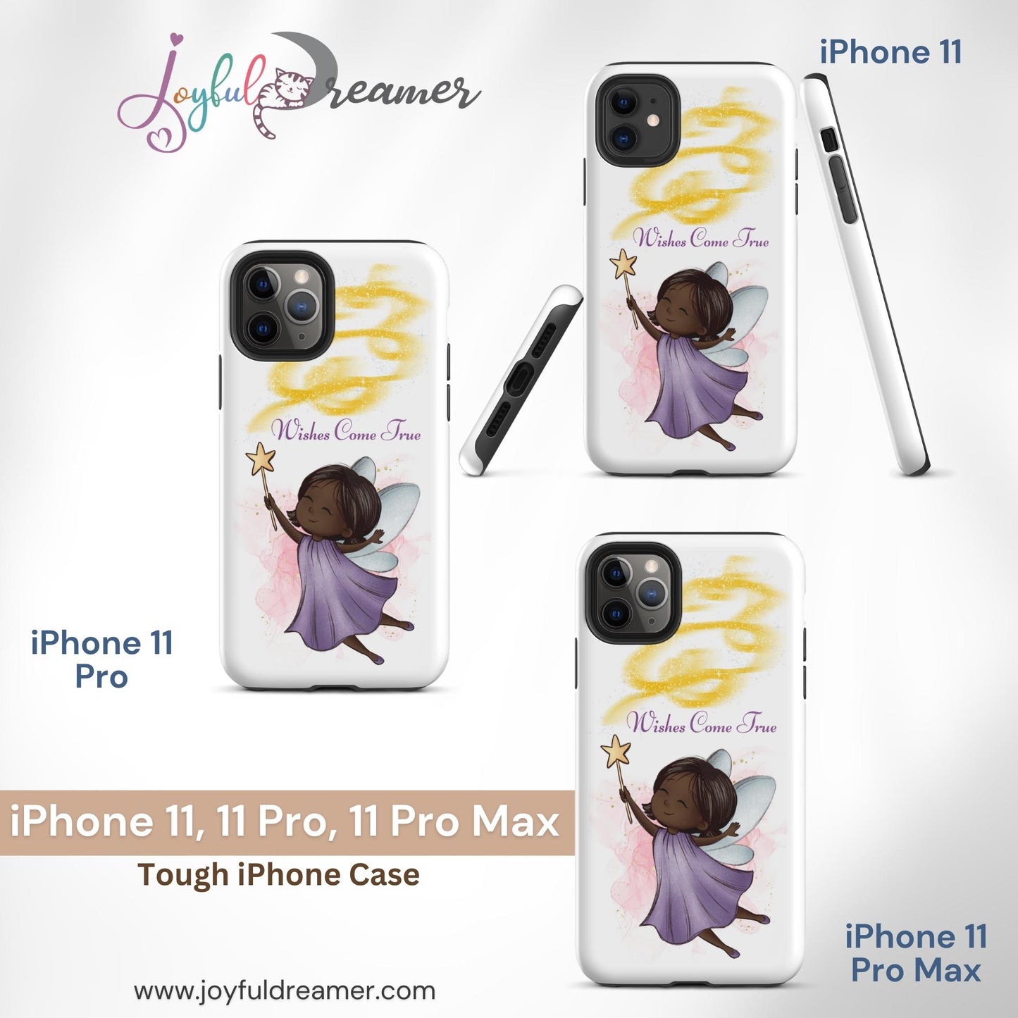 Tough case for iPhone 11, 12, 13, 14, 15, 16 Variations | Wishes Come True - Purple Fairy