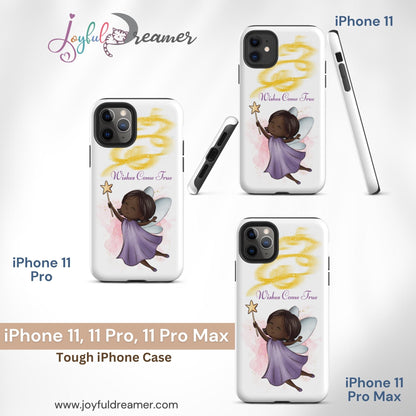 Tough case for iPhone 11, 12, 13, 14, 15, 16 Variations | Wishes Come True - Purple Fairy
