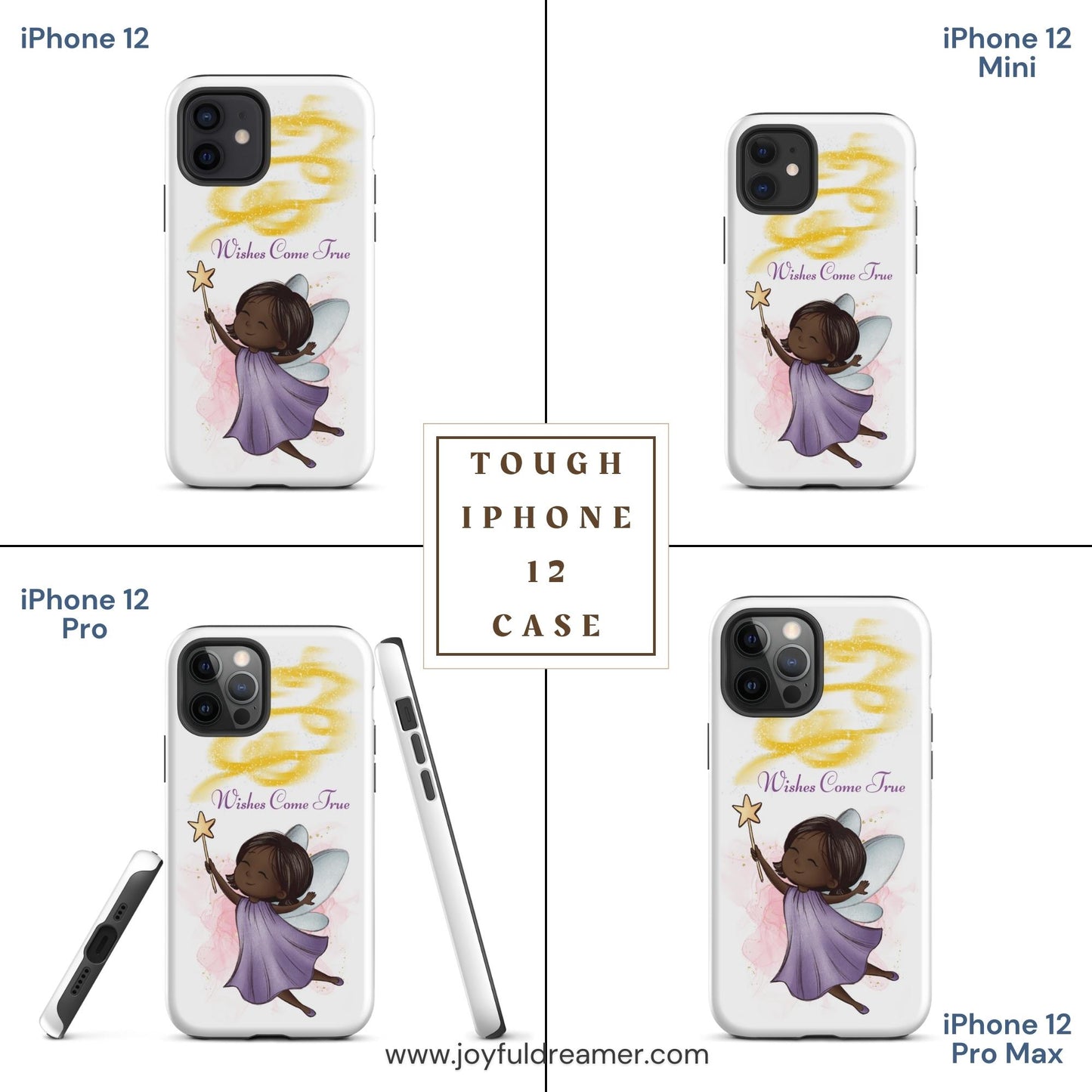 Tough case for iPhone 11, 12, 13, 14, 15, 16 Variations | Wishes Come True - Purple Fairy