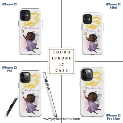 Tough case for iPhone 11, 12, 13, 14, 15, 16 Variations | Wishes Come True - Purple Fairy