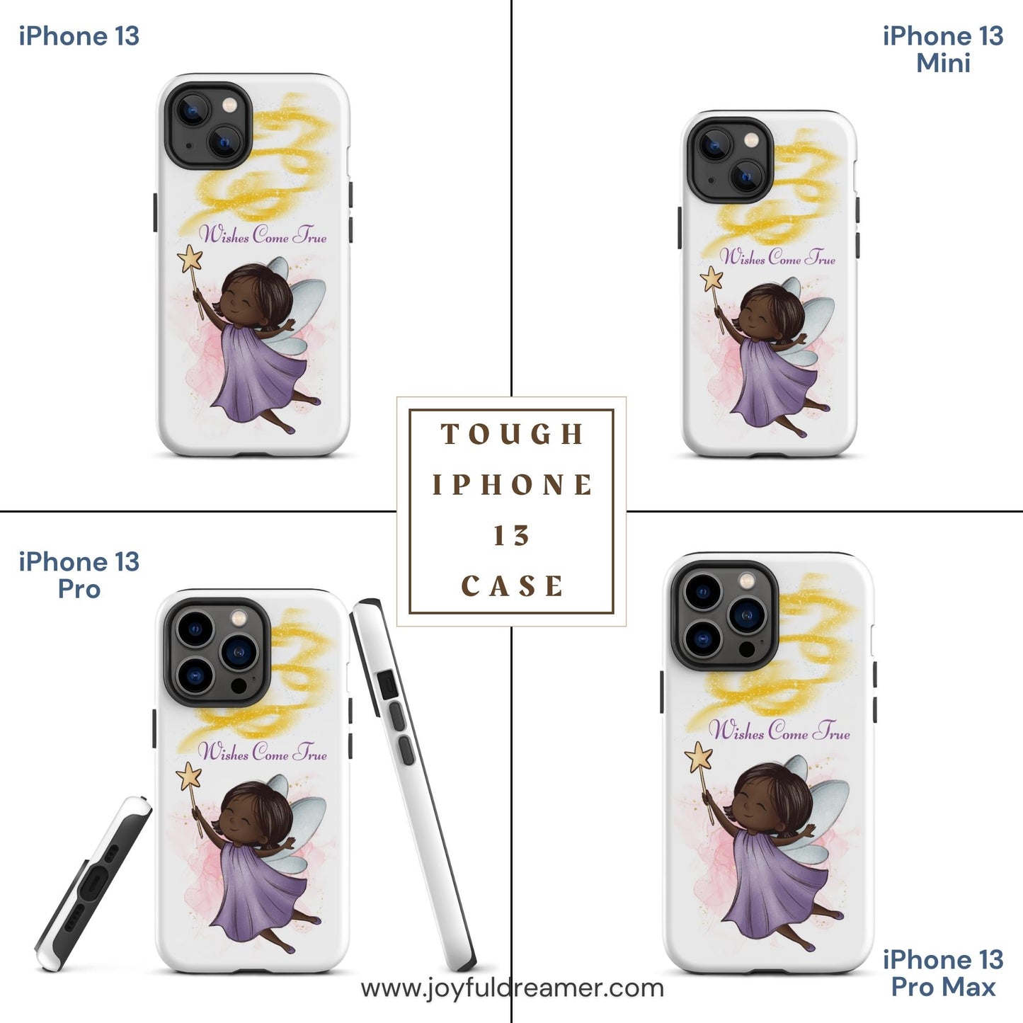 Tough case for iPhone 11, 12, 13, 14, 15, 16 Variations | Wishes Come True - Purple Fairy