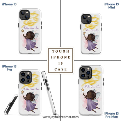 Tough case for iPhone 11, 12, 13, 14, 15, 16 Variations | Wishes Come True - Purple Fairy