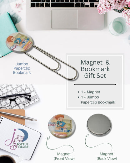 Gift Set | Jumbo Paperclip Bookmark and White Board Magnet