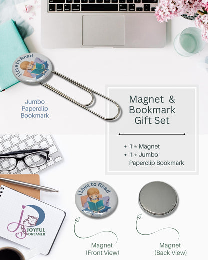 Gift Set | Jumbo Paperclip Bookmark and White Board Magnet