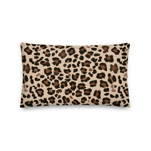 Premium Pillow | 18″×18″, 20″×12″, 22″×22″ | Leopard Animal Print