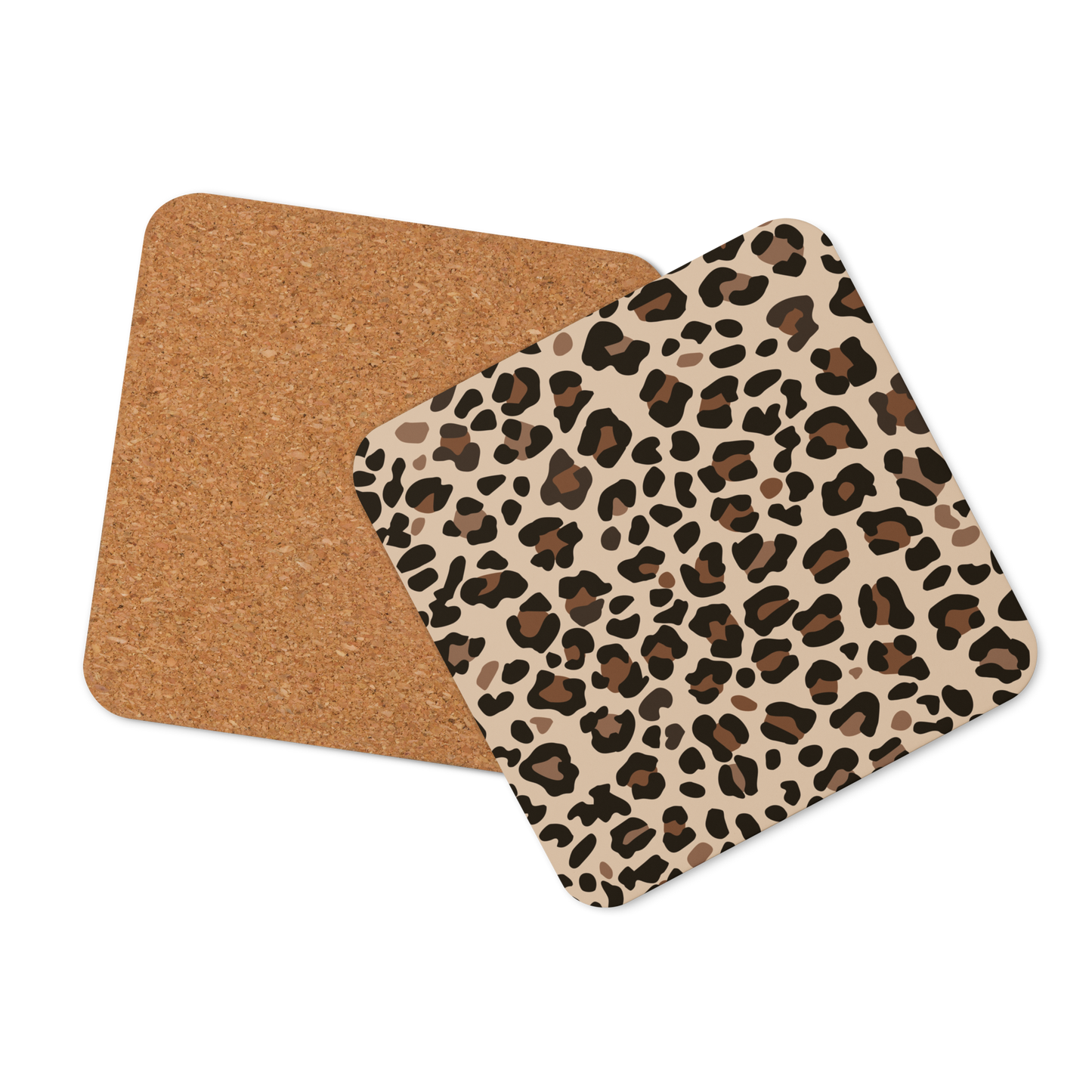 Cork-back coaster | Leopard Animal Print