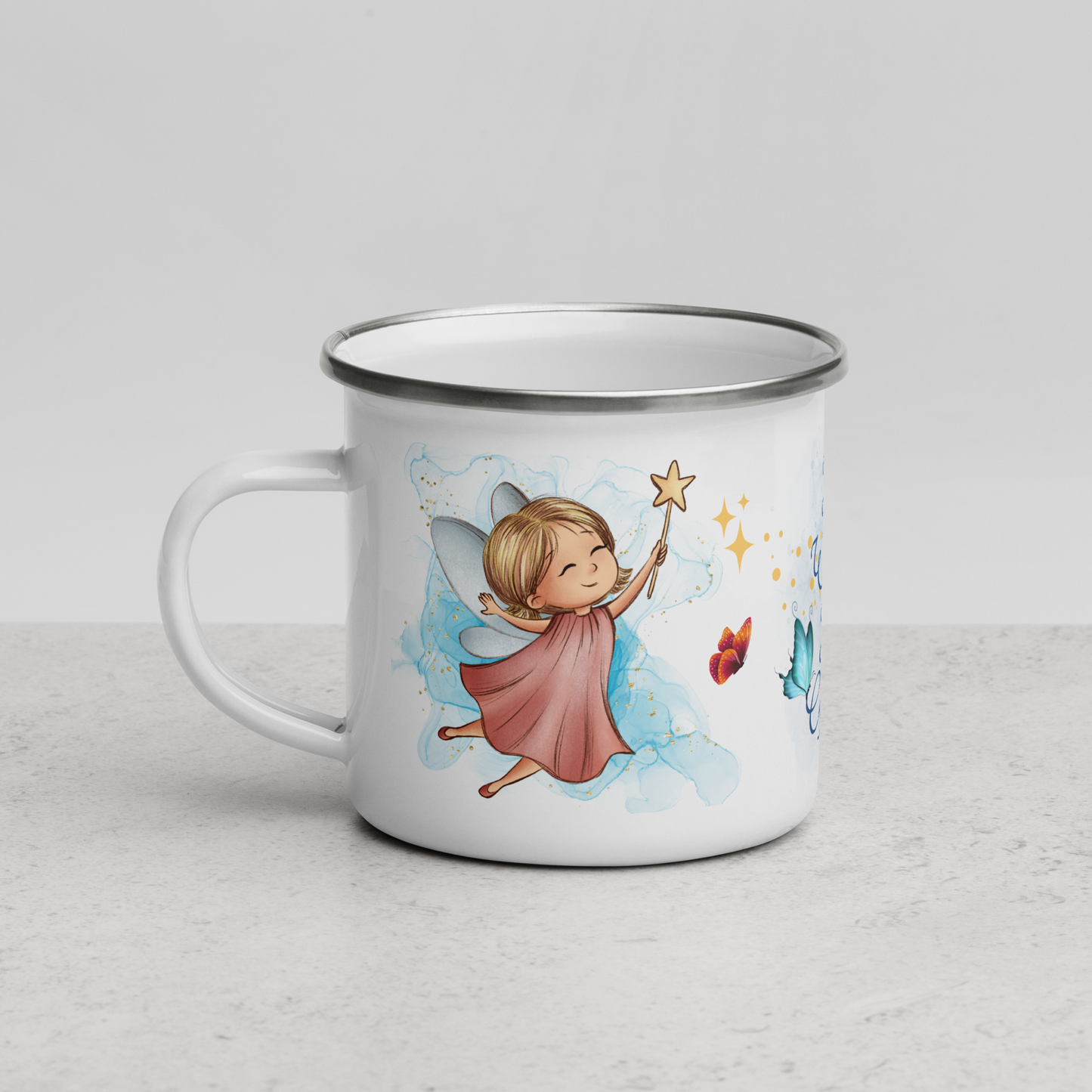 Enamel Mug | All Wishes Are Granted | Little Pink Fairy
