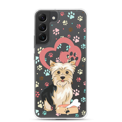 Clear Case for Samsung Galaxy S22, S23, S24, Plus, Ultra | Dog Themed