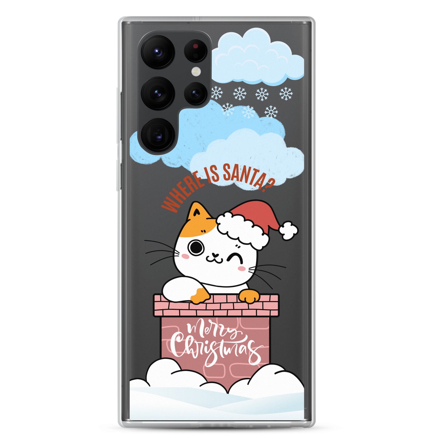 Clear Case for Samsung Galaxy S22, S23, S24, Plus, Ultra | Cat Themed