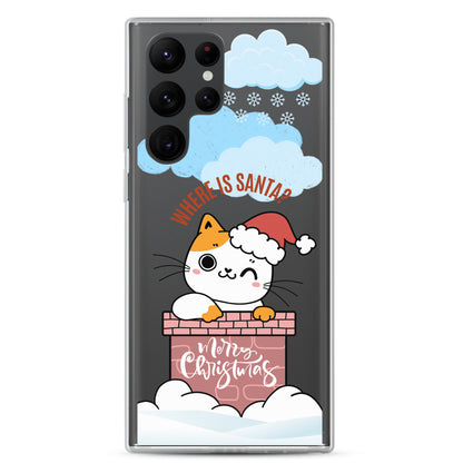 Clear Case for Samsung Galaxy S22, S23, S24, Plus, Ultra | Cat Themed