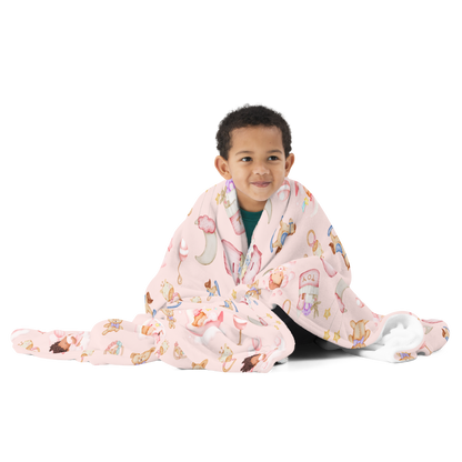 Throw Blanket | Baby Girl Pink Background