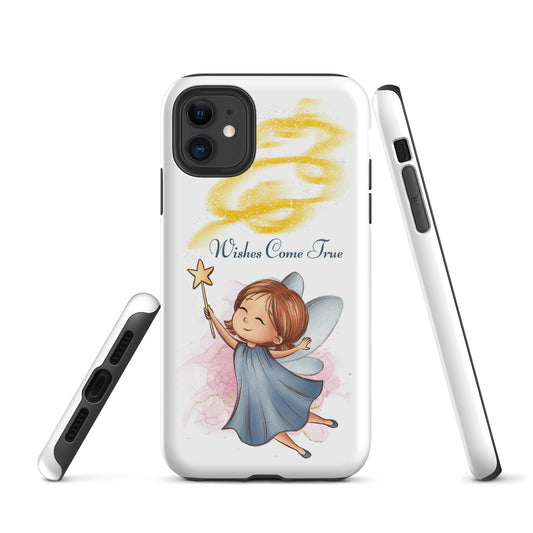 Tough case for iPhone 11, 12, 13, 14, 15, 16 Variations | Wishes Come True - Blue Fairy