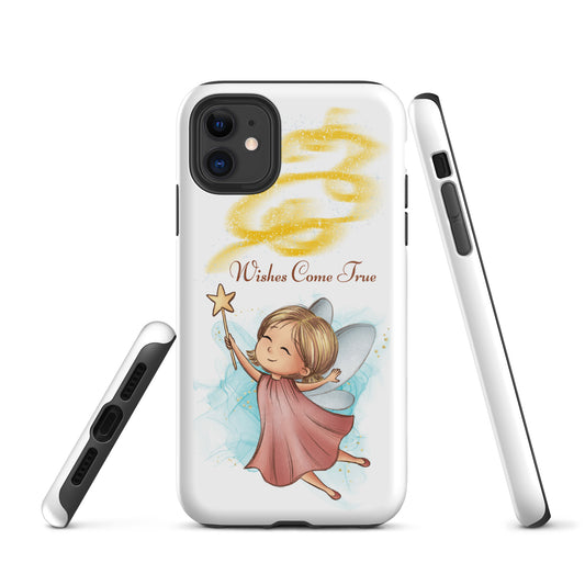 Tough case for iPhone 11, 12, 13, 14, 15, 16 Variations | Wishes Come True - Pink Fairy