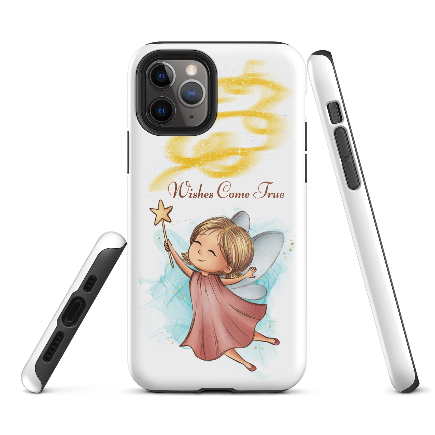 Tough case for iPhone 11, 12, 13, 14, 15, 16 Variations | Wishes Come True - Pink Fairy