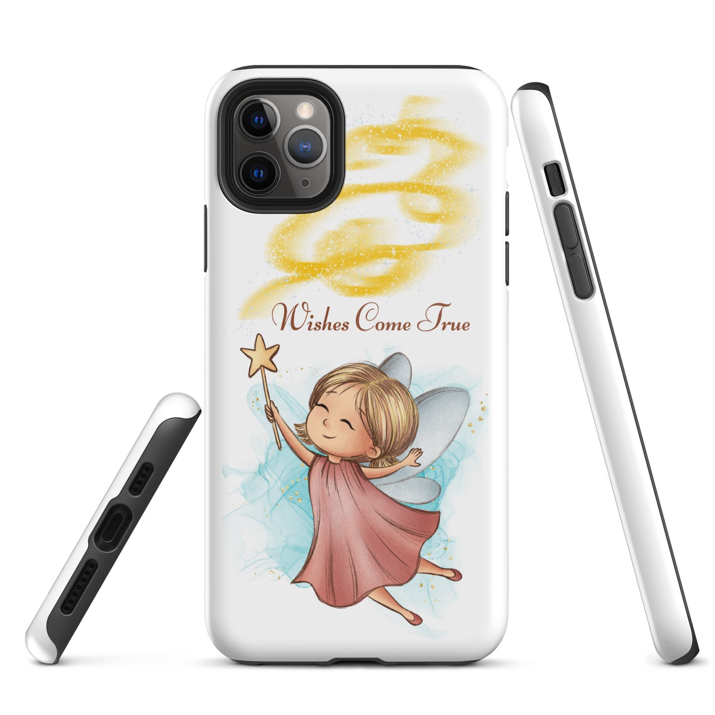 Tough case for iPhone 11, 12, 13, 14, 15, 16 Variations | Wishes Come True - Pink Fairy