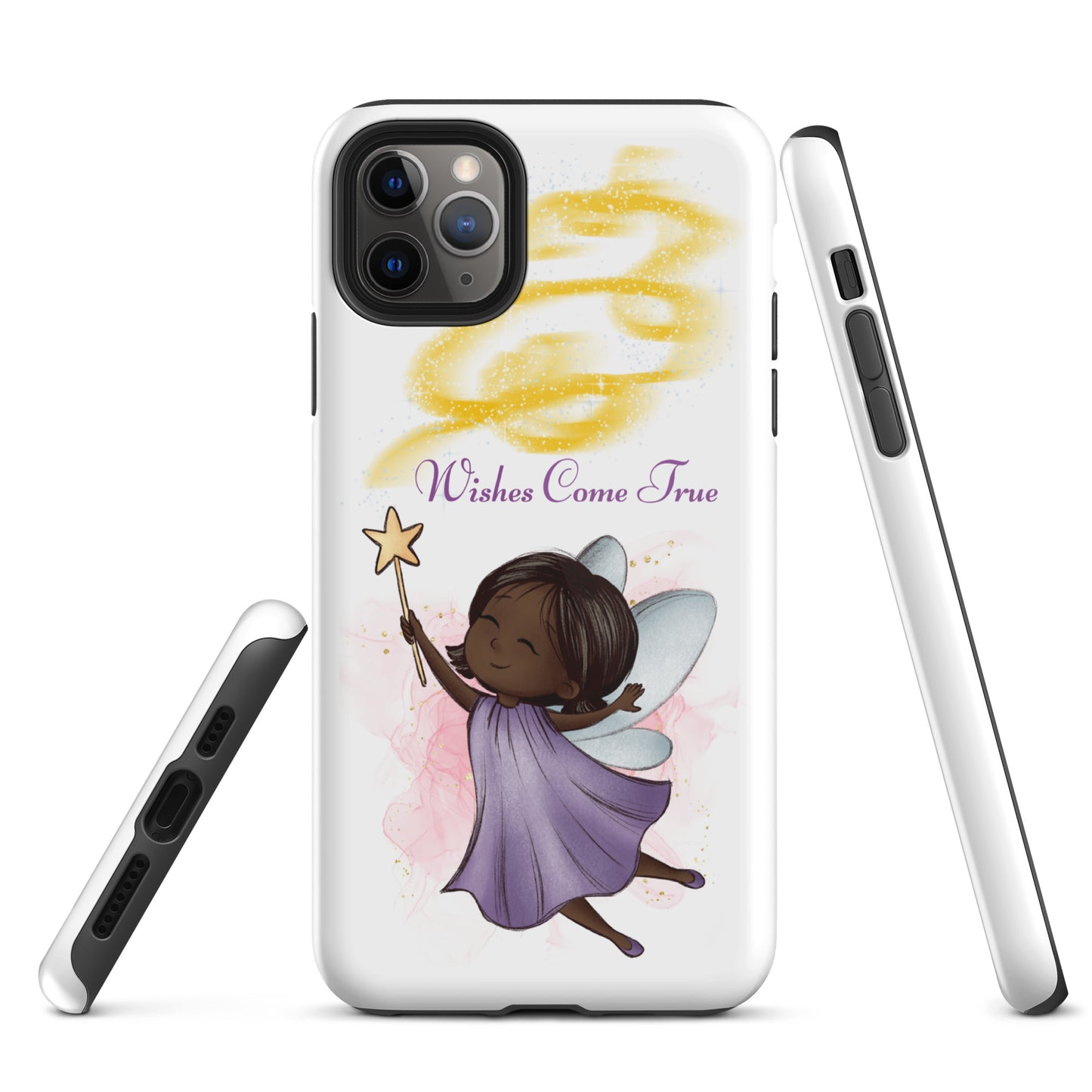 Tough case for iPhone 11, 12, 13, 14, 15, 16 Variations | Wishes Come True - Purple Fairy