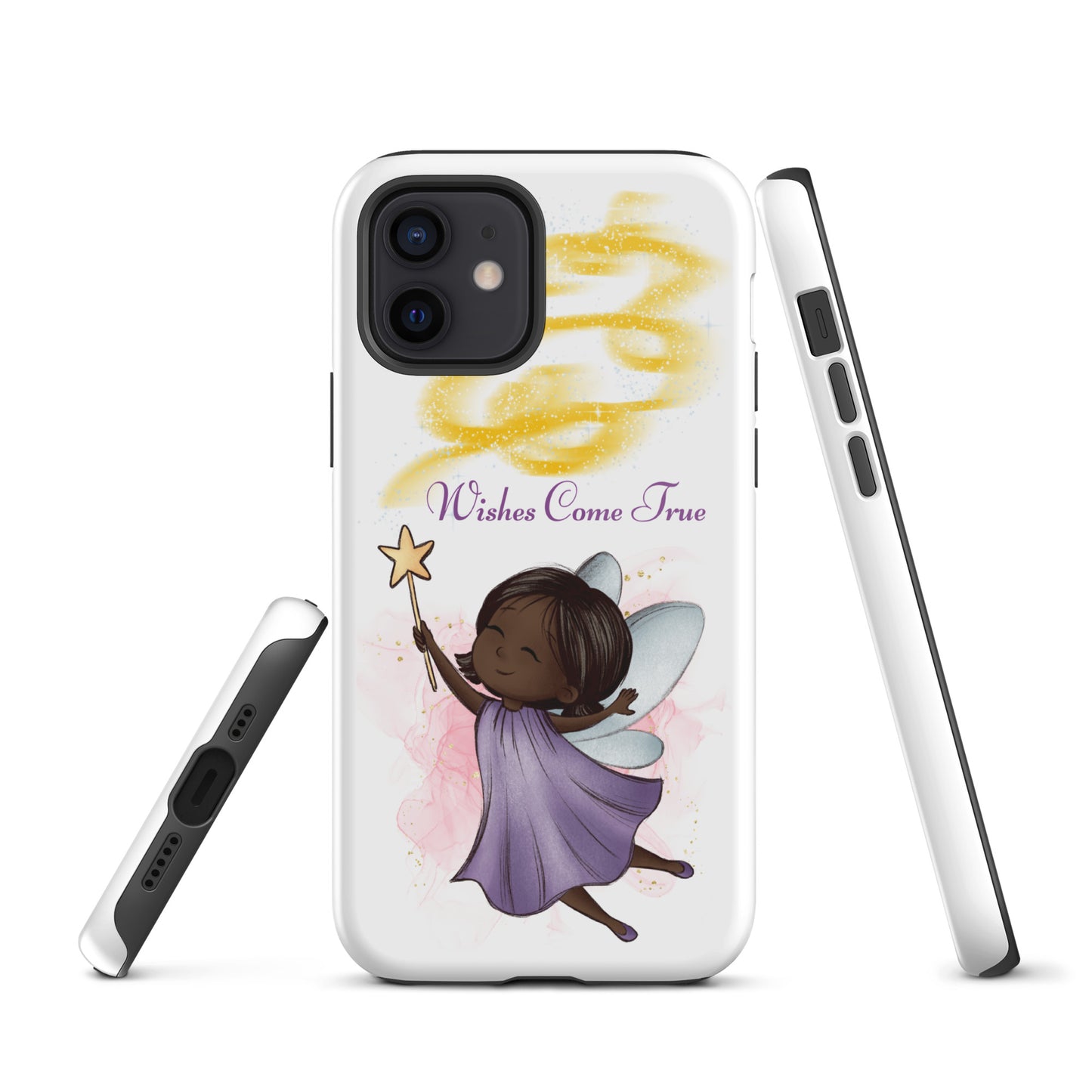 Tough case for iPhone 11, 12, 13, 14, 15, 16 Variations | Wishes Come True - Purple Fairy