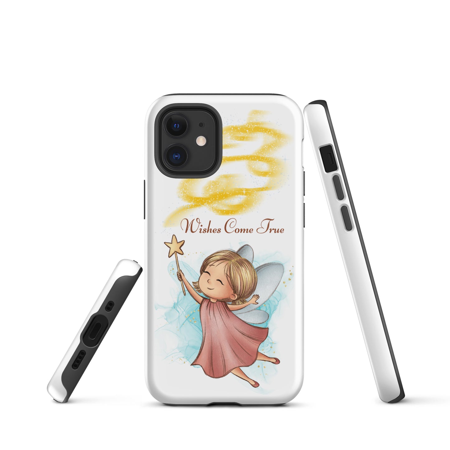 Tough case for iPhone 11, 12, 13, 14, 15, 16 Variations | Wishes Come True - Pink Fairy