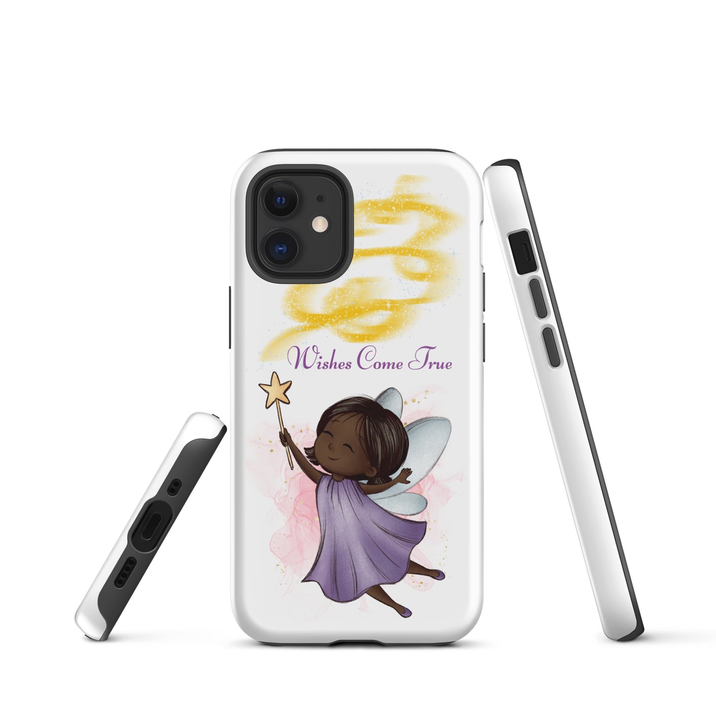 Tough case for iPhone 11, 12, 13, 14, 15, 16 Variations | Wishes Come True - Purple Fairy