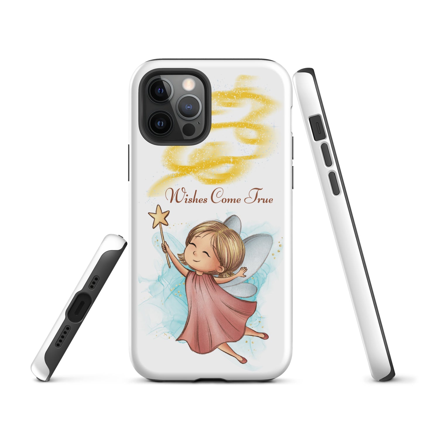 Tough case for iPhone 11, 12, 13, 14, 15, 16 Variations | Wishes Come True - Pink Fairy