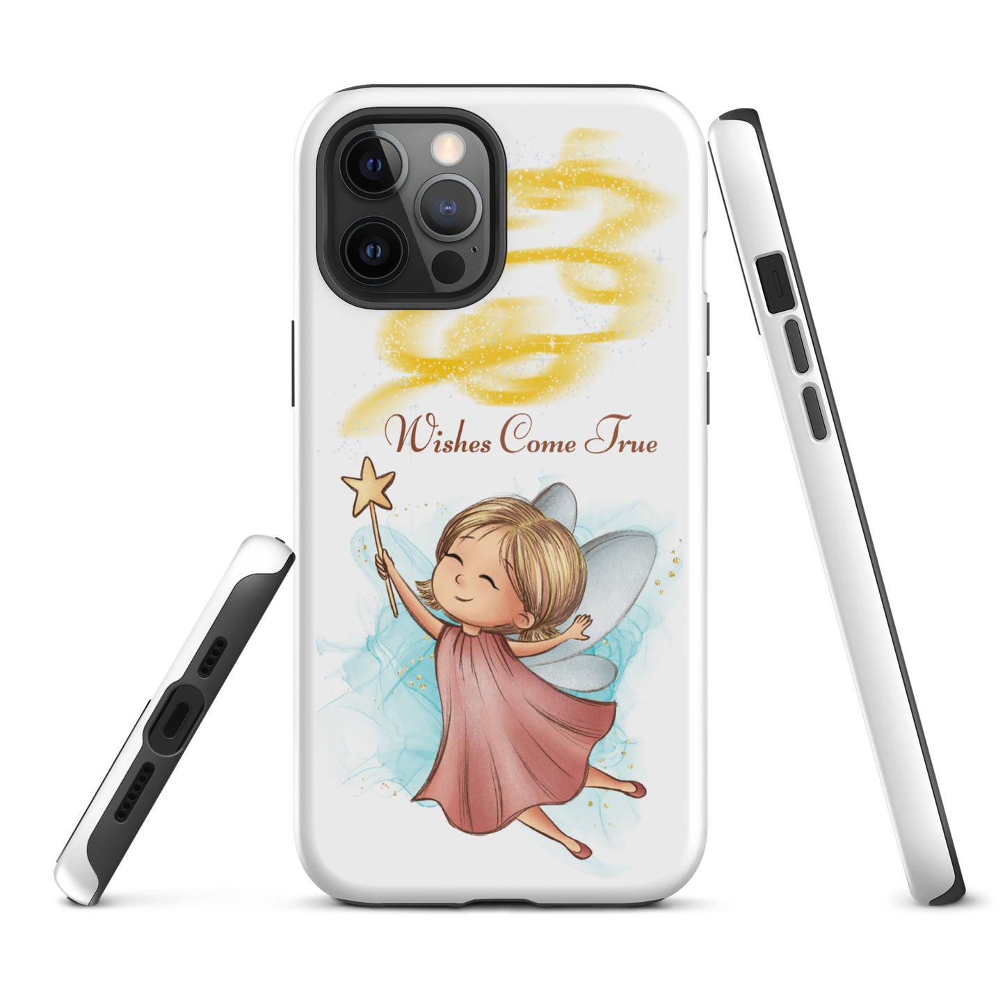 Tough case for iPhone 11, 12, 13, 14, 15, 16 Variations | Wishes Come True - Pink Fairy