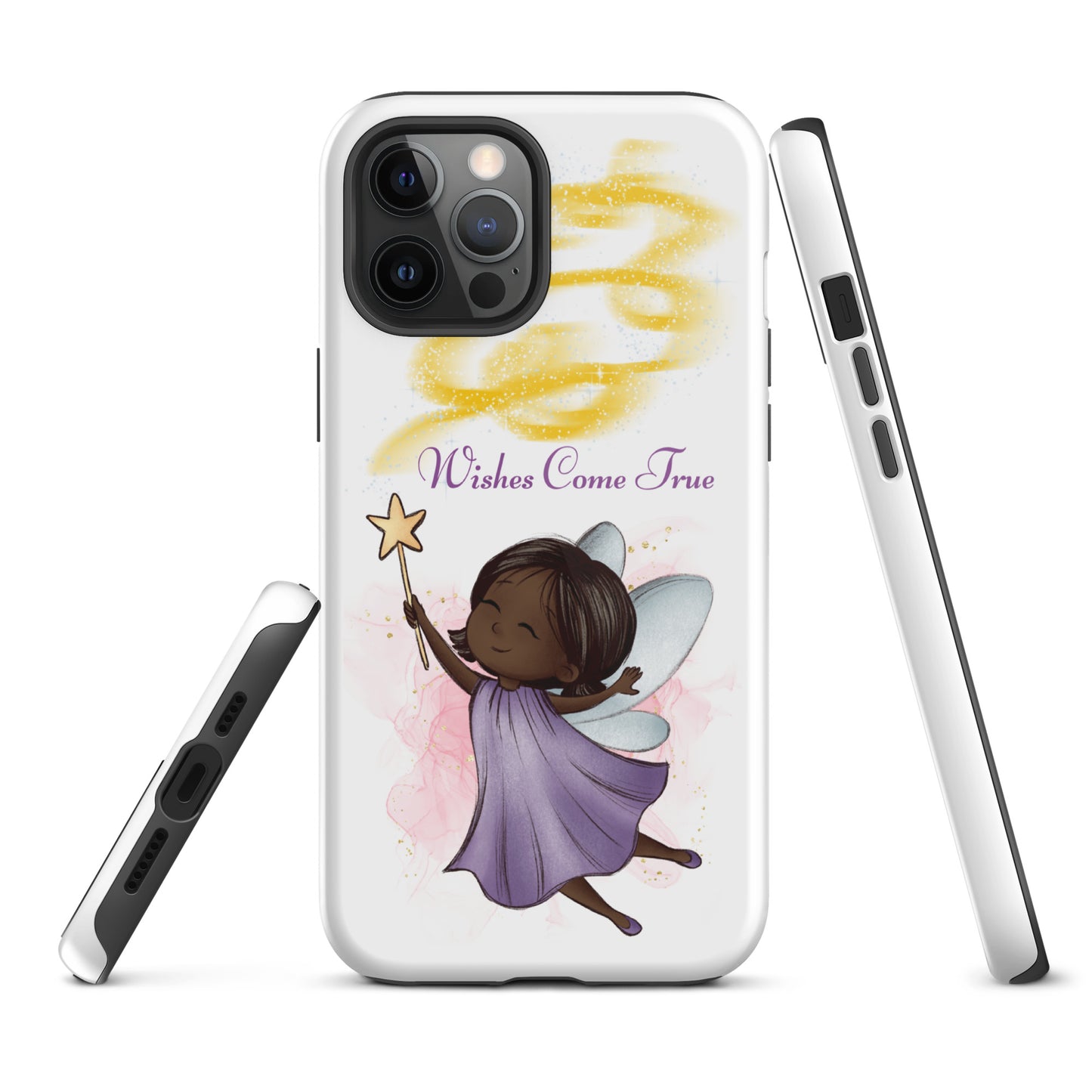 Tough case for iPhone 11, 12, 13, 14, 15, 16 Variations | Wishes Come True - Purple Fairy