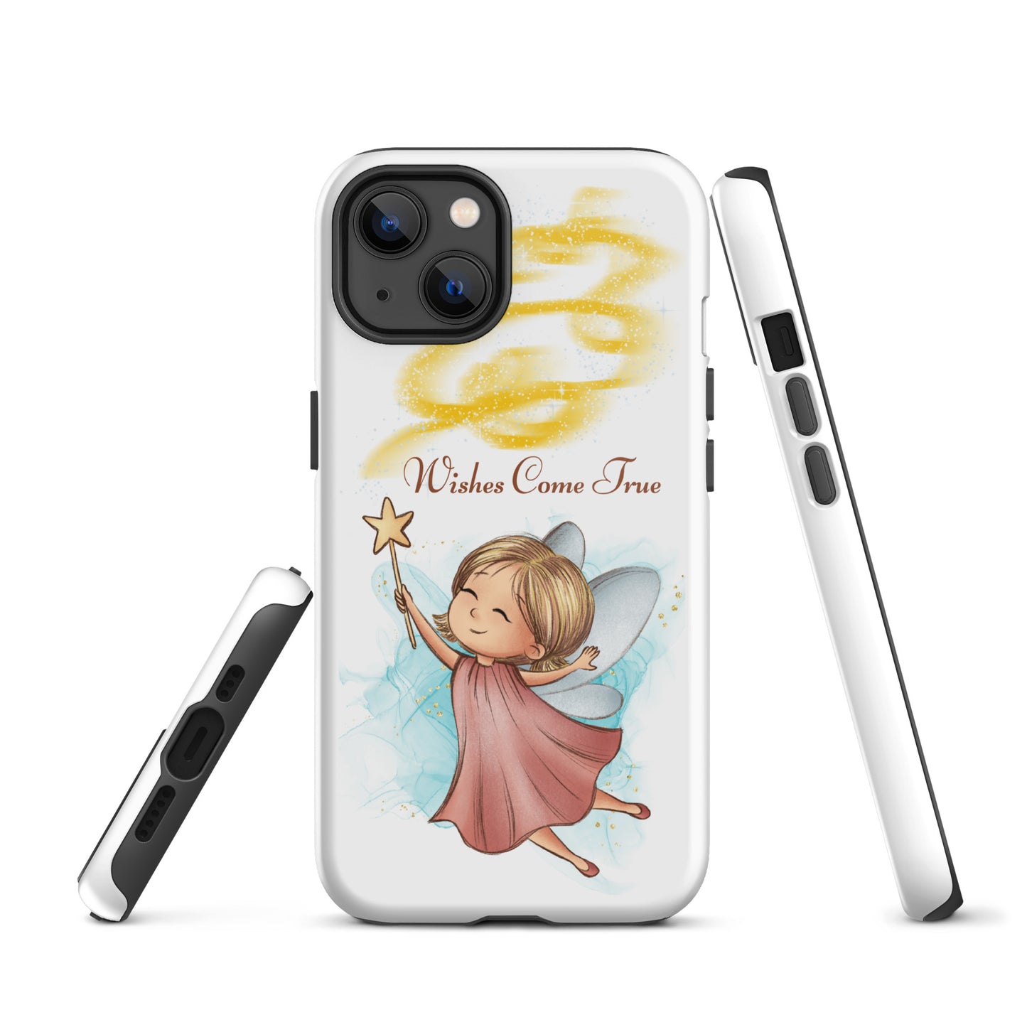 Tough case for iPhone 11, 12, 13, 14, 15, 16 Variations | Wishes Come True - Pink Fairy