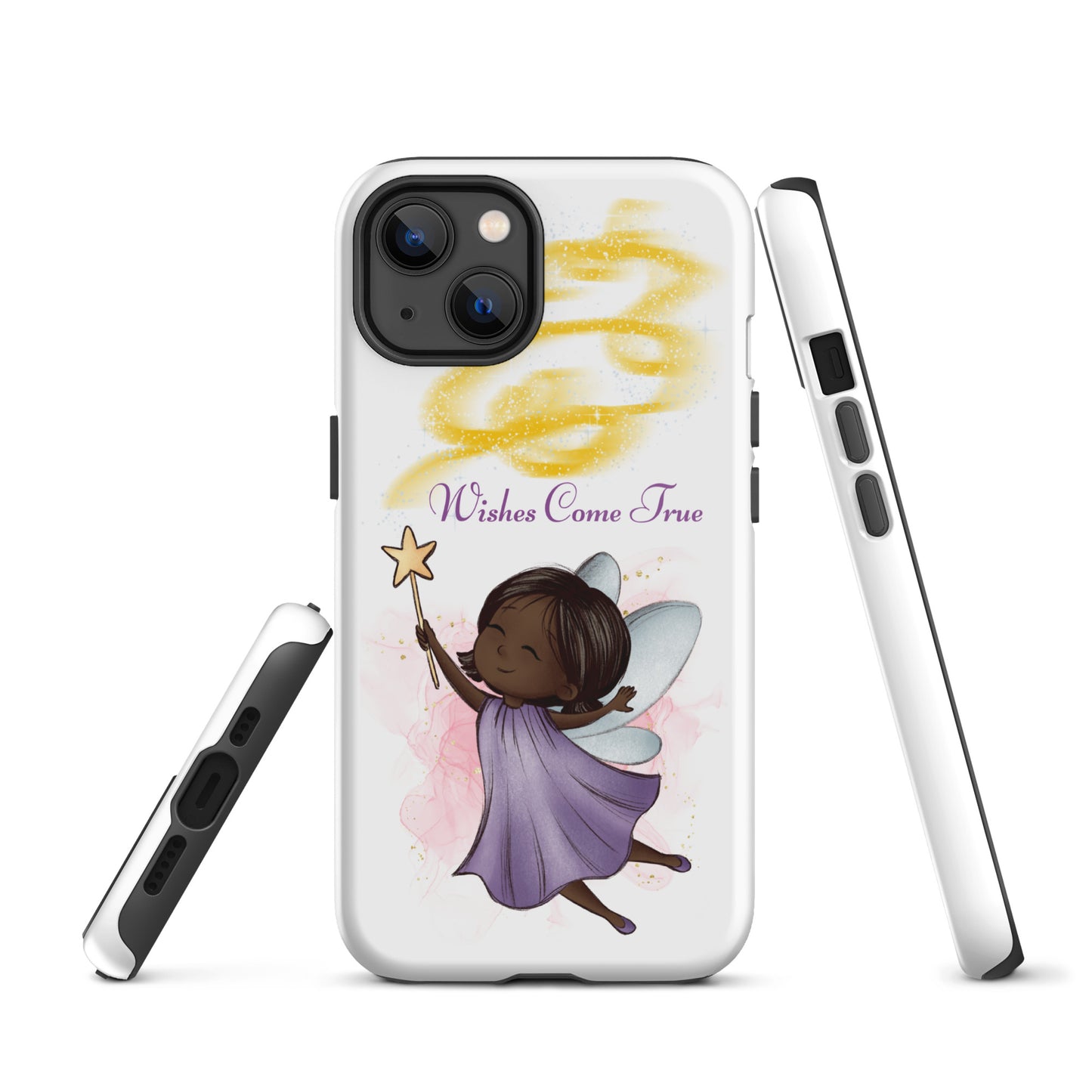Tough case for iPhone 11, 12, 13, 14, 15, 16 Variations | Wishes Come True - Purple Fairy