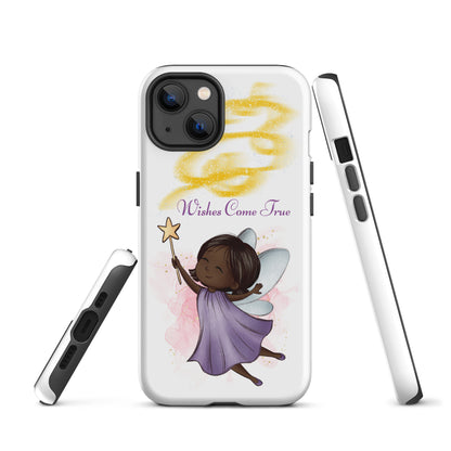 Tough case for iPhone 11, 12, 13, 14, 15, 16 Variations | Wishes Come True - Purple Fairy