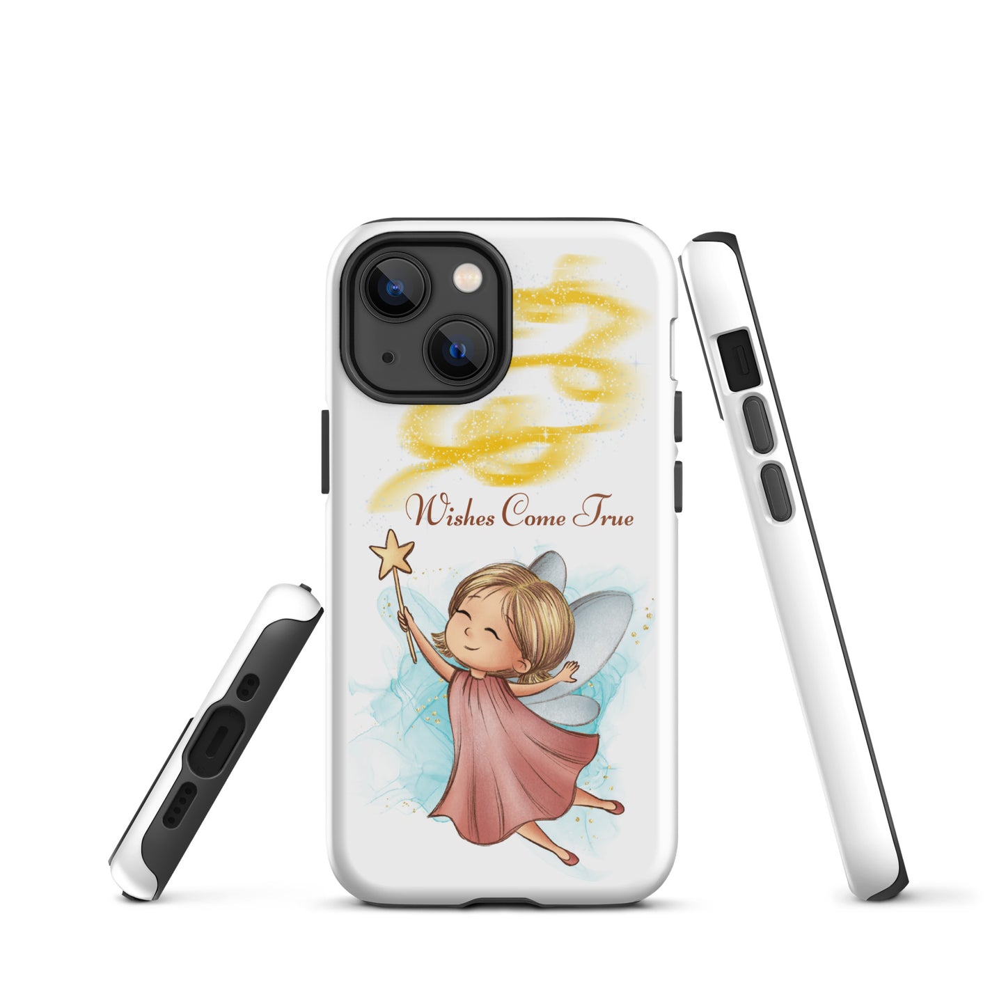 Tough case for iPhone 11, 12, 13, 14, 15, 16 Variations | Wishes Come True - Pink Fairy