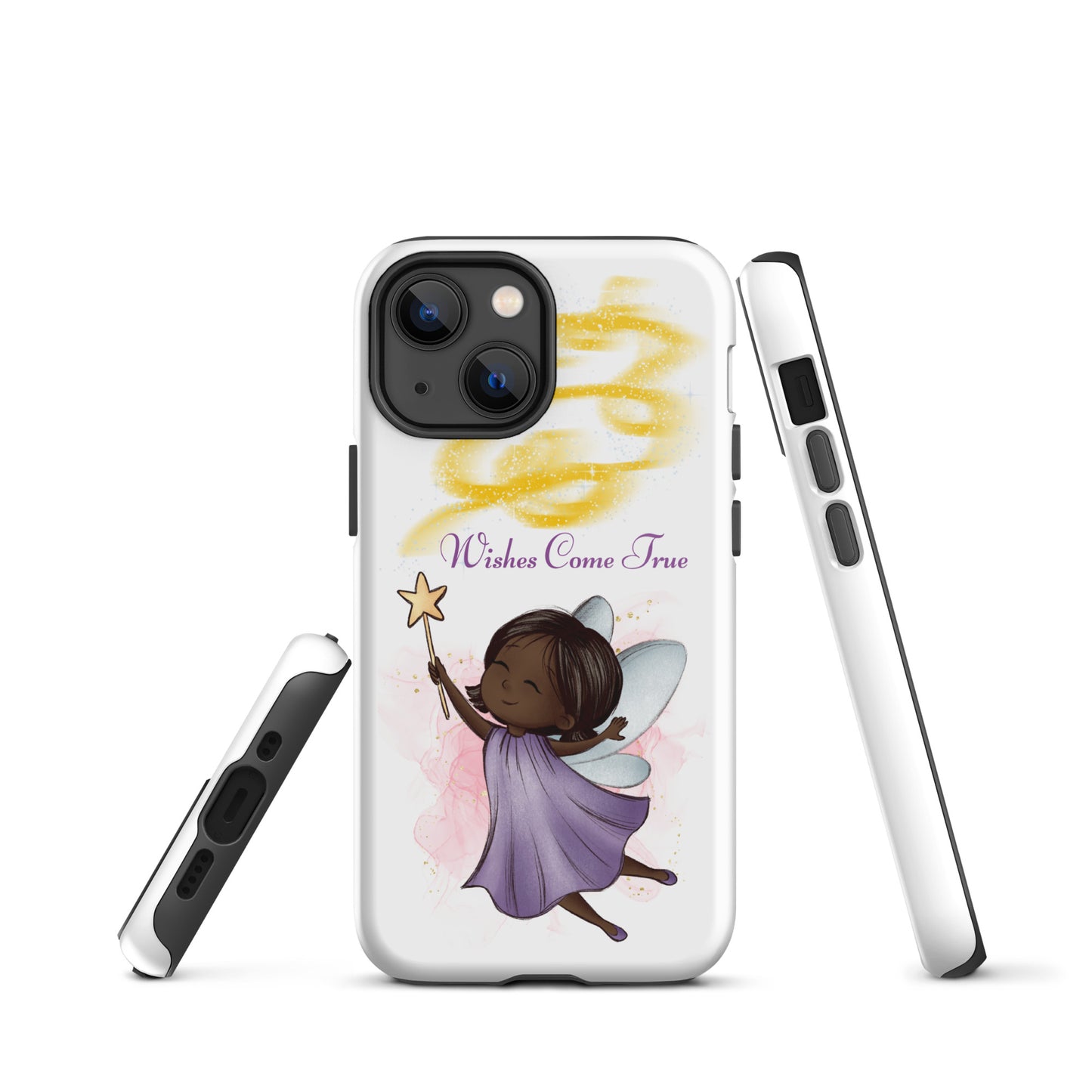 Tough case for iPhone 11, 12, 13, 14, 15, 16 Variations | Wishes Come True - Purple Fairy