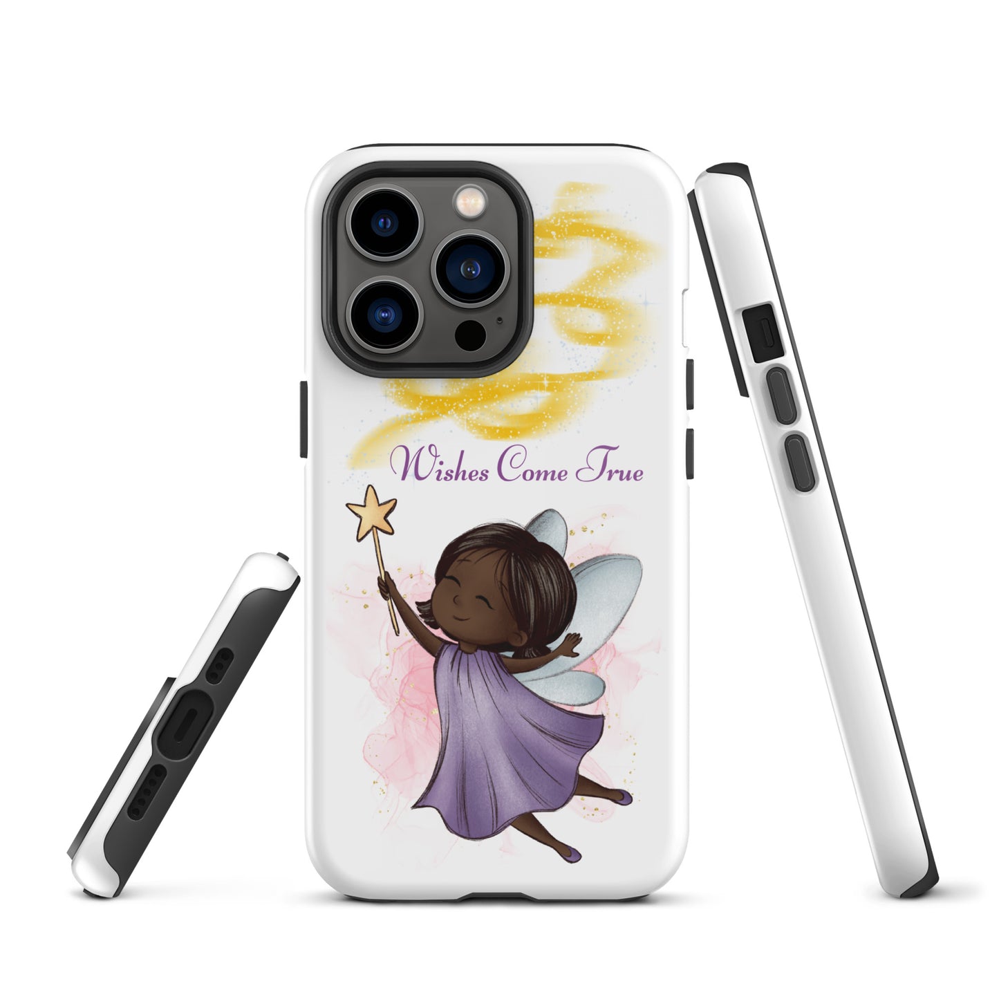 Tough case for iPhone 11, 12, 13, 14, 15, 16 Variations | Wishes Come True - Purple Fairy