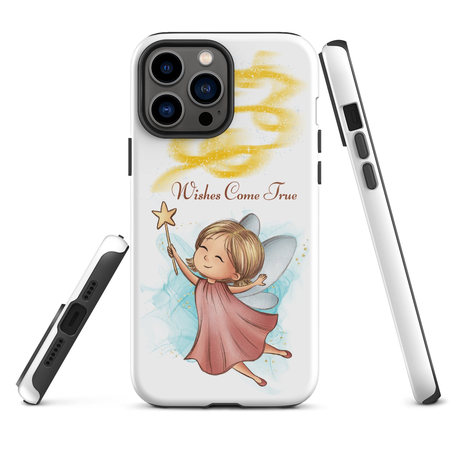 Tough case for iPhone 11, 12, 13, 14, 15, 16 Variations | Wishes Come True - Pink Fairy