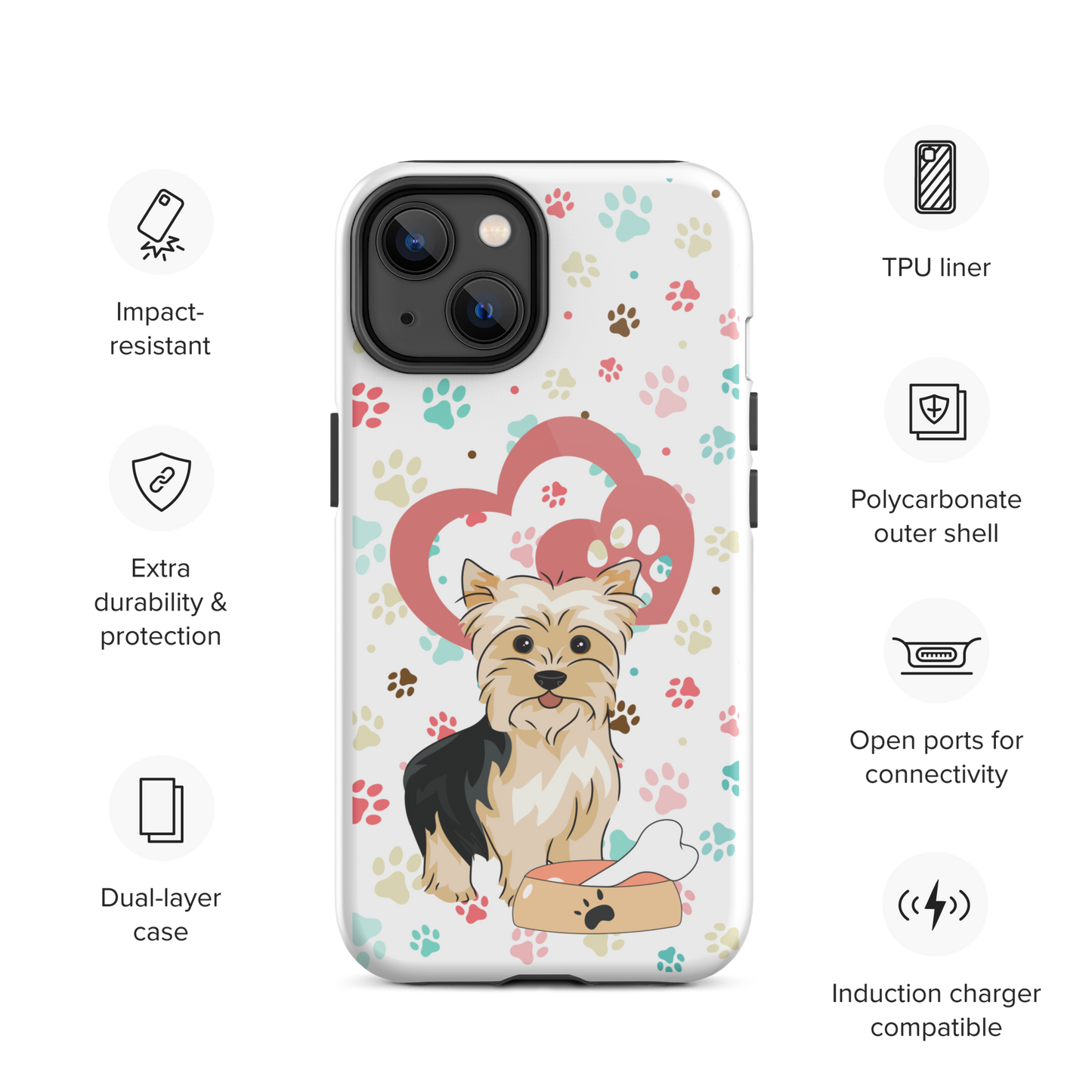 Tough case for iPhone 14, 15, 16, Plus, Pro, Pro Max | Dog Themed