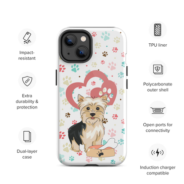 Tough case for iPhone 14, 15, 16, 17, Plus, Pro, Pro Max | Dog Themed