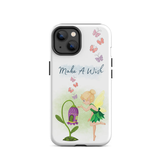 Tough case for iPhone 11, 12, 13, 14, 15, 16 Variations | Make A Wish Green Fairy