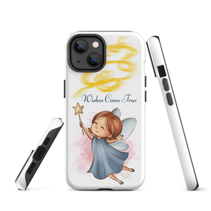 Tough case for iPhone 11, 12, 13, 14, 15, 16 Variations | Wishes Come True - Blue Fairy
