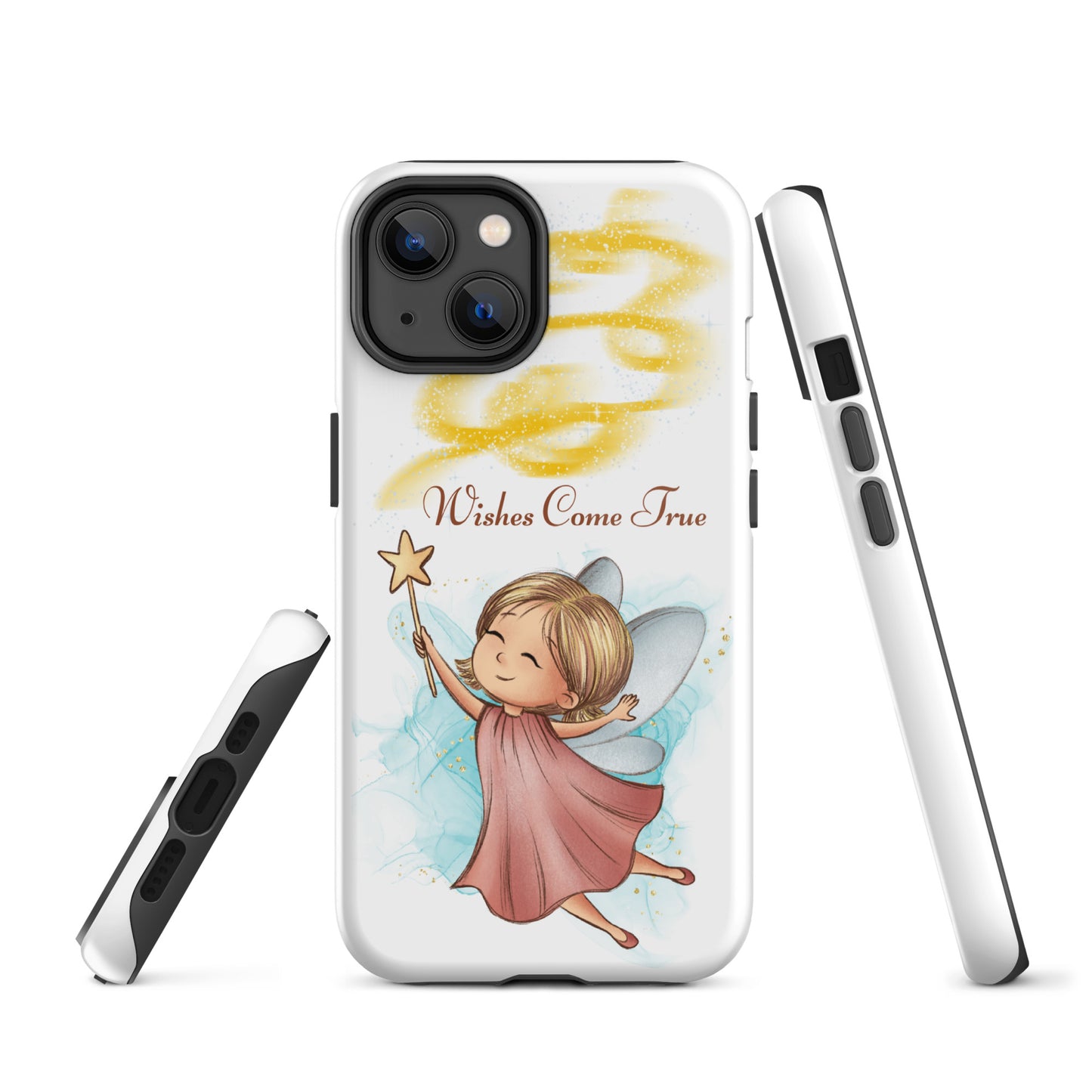 Tough case for iPhone 11, 12, 13, 14, 15, 16 Variations | Wishes Come True - Pink Fairy